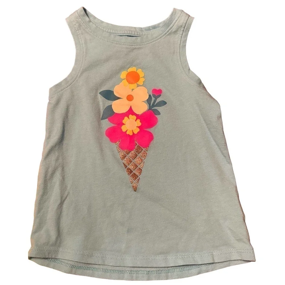 Cat & Jack (2) Tank Tops & (1) Shorts 2T